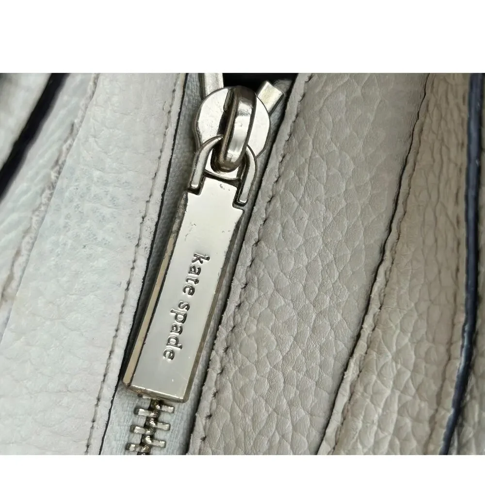 Kate Spade Lexy Cream Pebbled Leather Shoulder Bag Purse Neutral Classic - EUC - Picture 9 of 9